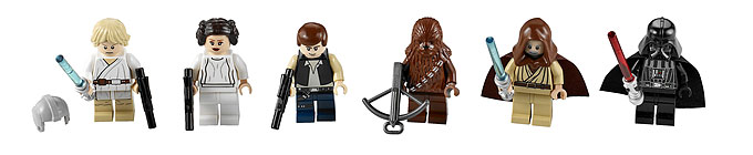 Les minifigurines du set 7965 Millenium Falcon