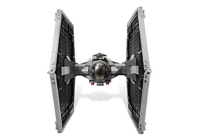 Vue avant du TIE Fighter du set 9492 TIE Fighter