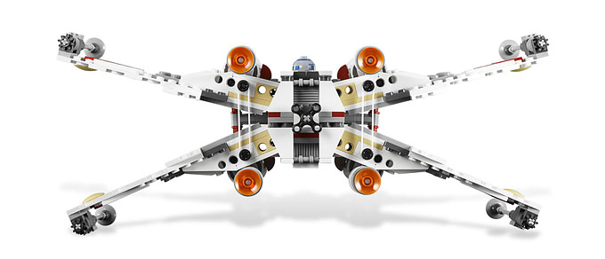 Vue du X-Wing du set 9493 X-Wing Starfighter