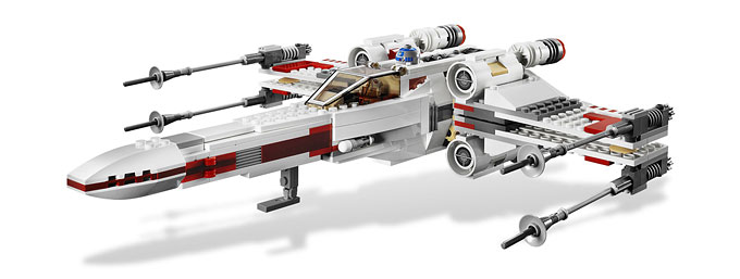 Vue du X-Wing du set 9493 X-Wing Starfighter