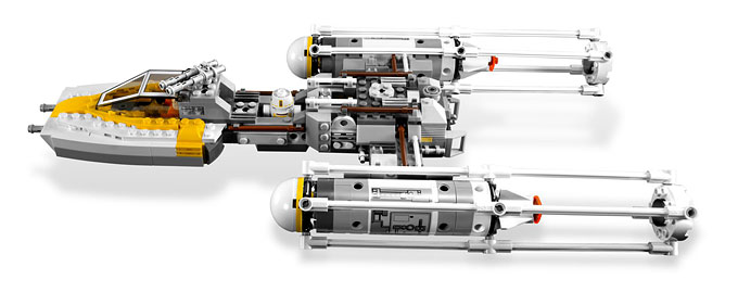 Vue du Y-Wing du set 9495 Gold Leader's Y-Wing Starfighter