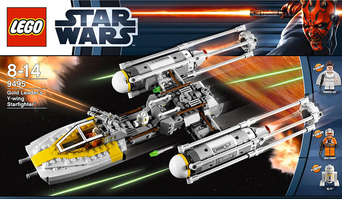 Le visuel de la Boîte du set 9495 Gold Leader's Y-Wing Starfighter