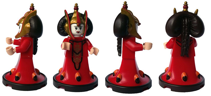 Vue � 360 de la minifigurine LEGO Star Wars de Queen Amidala