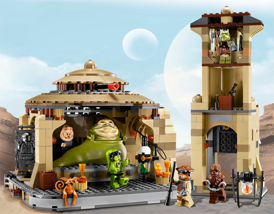 Scène illustrant le set LEGO 9516 Jabba's Palace