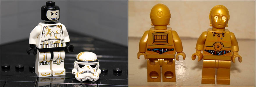 Nouvelles versions 2012 des minifigurines de Sandtrooper et de C-3PO