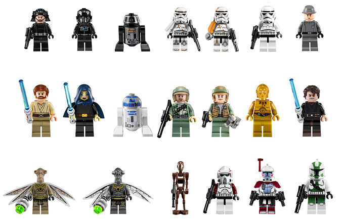 Les minifigurines LEGO Star Wars 2012