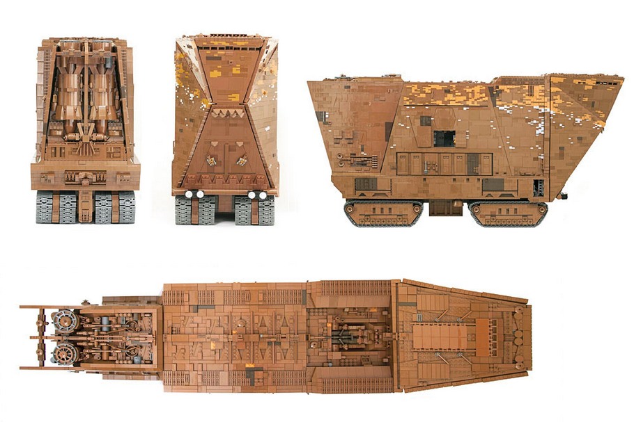 Les différentes vues du M.A.G.N.I.F.I.Q.U.E. Sandcrawler Jawa UCS de Marshal Banana