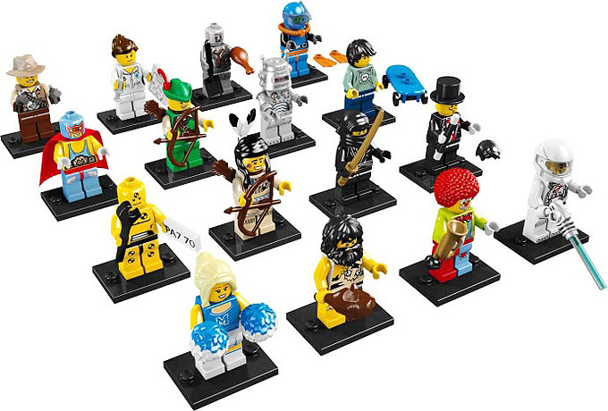 Les 16 Minifigs de la série 1 8683