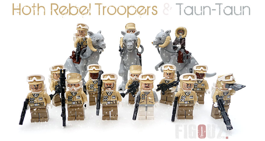 Mon unité de Hoth Rebel Troopers et mes 3 Taun-Taun !