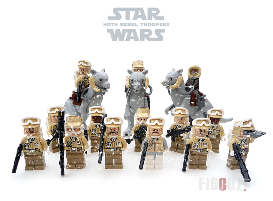 Mon unité de Hoth Rebel Troopers et mes 3 Taun-Taun !