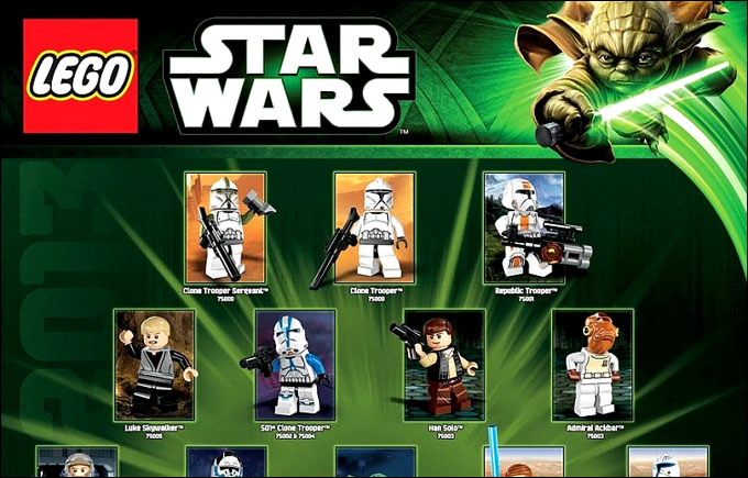 Le poster des minifigurines LEGO Star Wars 2013 !