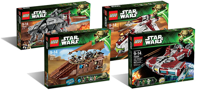 Découvrez les reviews et la galeries de photos HD de 4 nouveaux sets LEGO Star Wars 2013 : 75019, 75020, 75021 et 75025 !