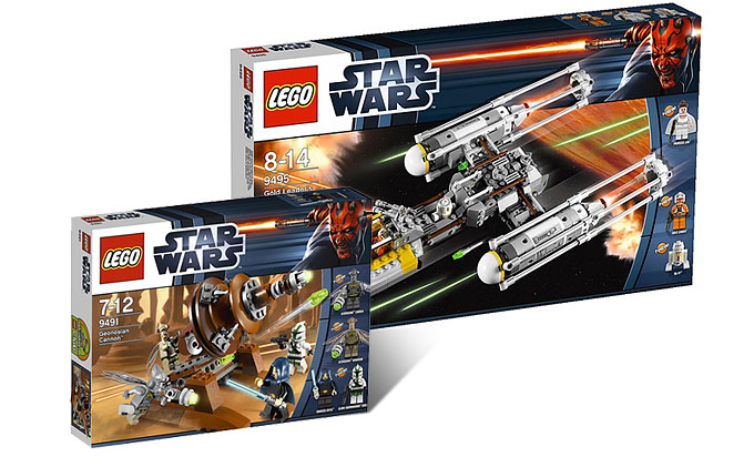 Les photos HD du 9491 Geonosian Canon et du 9495 Y-Wing Gold Leader !