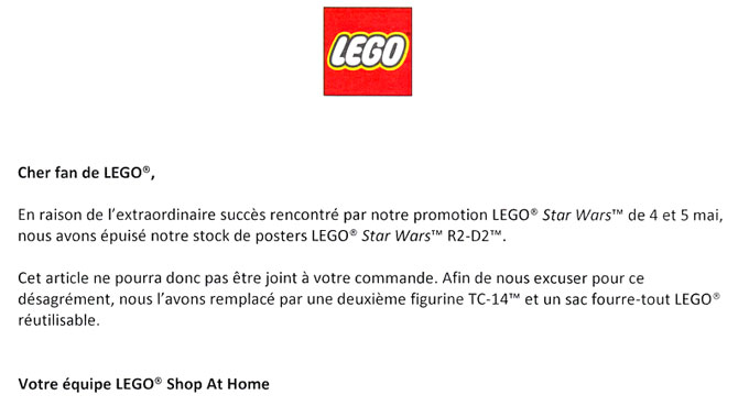 Le courrier LEGO