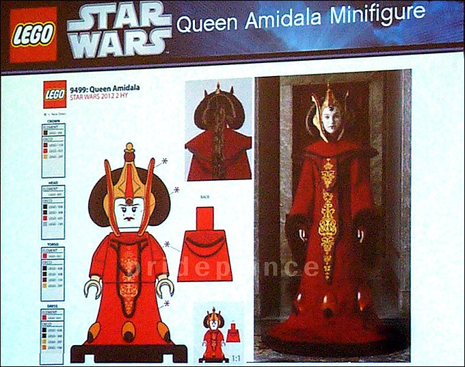 Prototype de la nouvelle minifigurine LEGO Star Wars 2012 de la reine Amidala