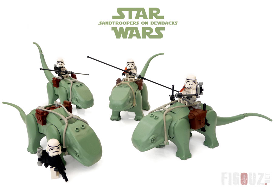 Mon escouade de Sandtroopers montés sur Dewbacks !