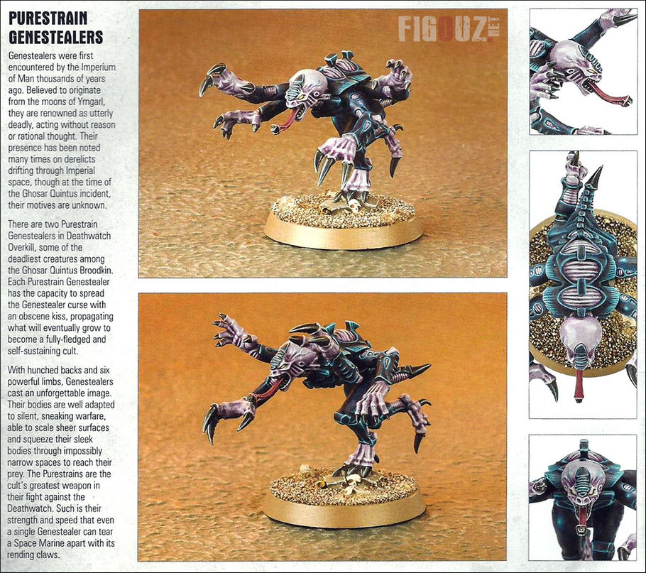 Deathwatch Overkill - Les figurines de Purestrain genestealers