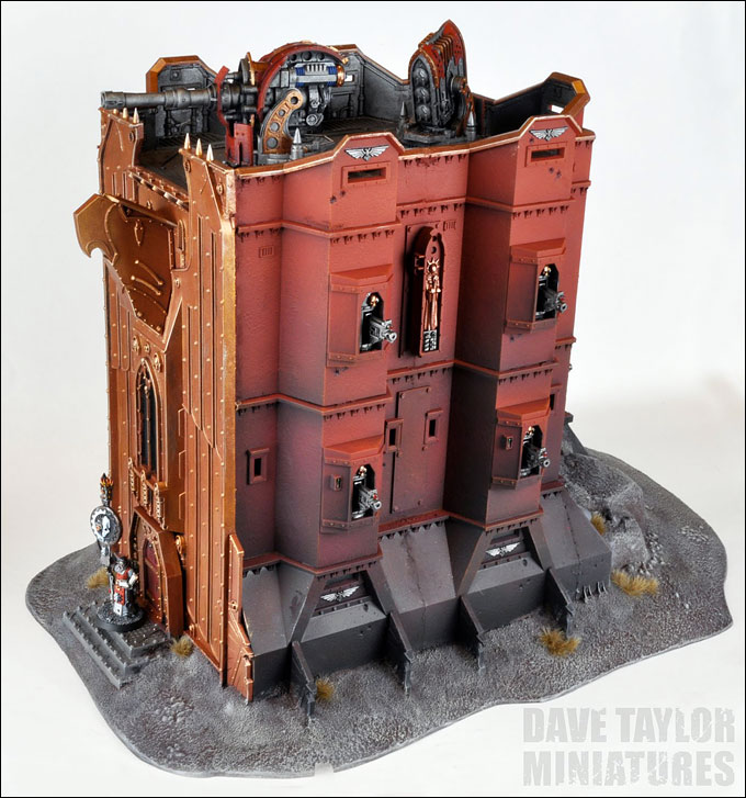 Les décors Quantum Gothic en situation sur un Bastion créé par Dave Taylor !