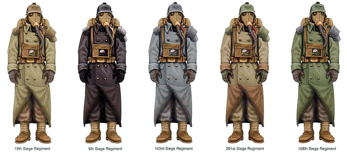 Uniformes des régiments de la Death Korps Of Krieg