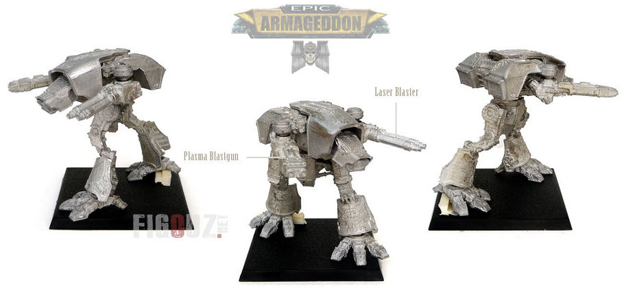 1 Titan Warhound 6mm « True Scale » armé d'un Plasma Blastgun et d'un Laser Blaster pour Epic Armageddon