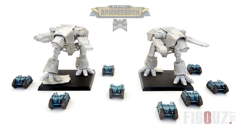 Mes 2 Titans Warhound 6mm « True Scale » et mes 8 premiers Centaures pour ma DKOK Epic Armageddon