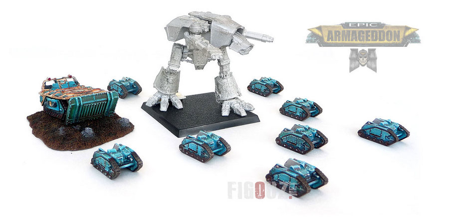 1 Titan Warhound « True Scale », 1 Gorgone et 8 Centaures pour ma DKOK Epic Armageddon