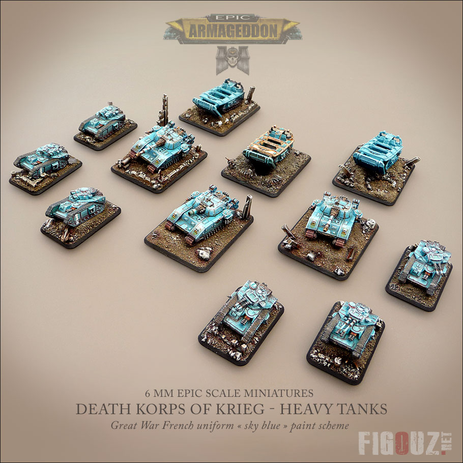 Formations de chars de la Death Korps Of Krieg