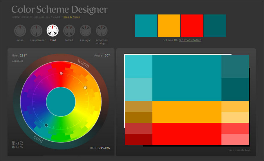 Roue Chromatique pour choisir ses couleurs complémentaires et opposées !