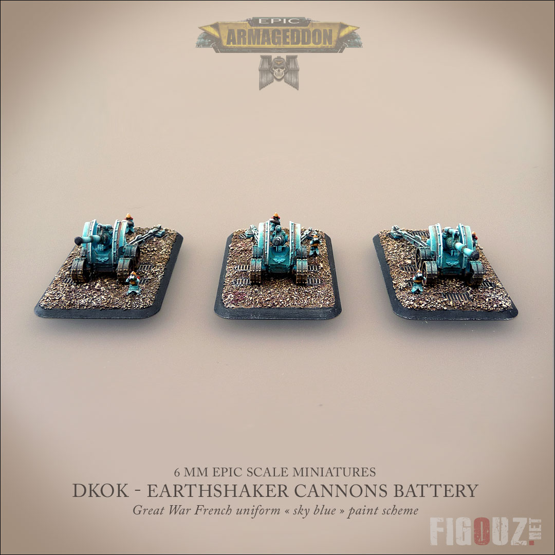 Batterie lourde de support - 3 Canons Séisme - 175 Points