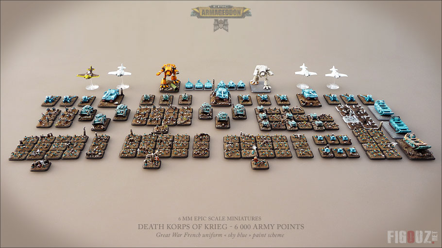 Death Korps Of Krieg à l'échelle 6mm - 6 000 points d'armée pour Epic Armageddon