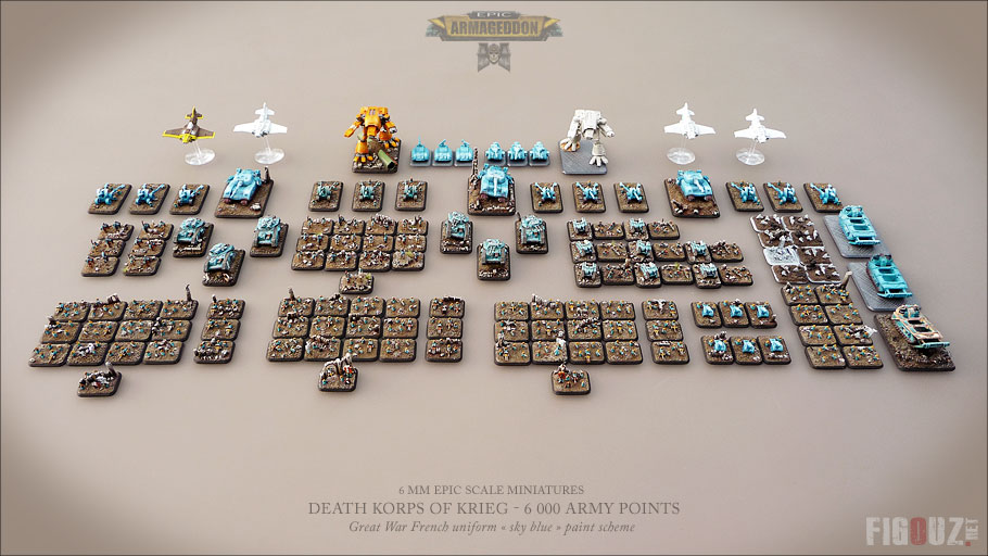 Death Korps Of Krieg à l'échelle 6mm - 6 000 points d'armée pour Epic Armageddon