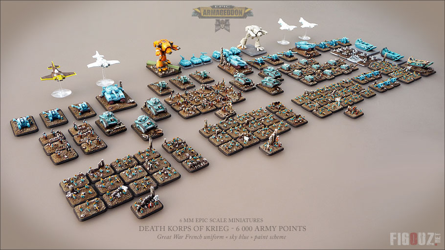 Death Korps Of Krieg à l'échelle 6mm - 6 000 points d'armée pour Epic Armageddon