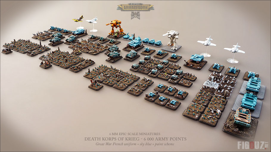 Death Korps Of Krieg à l'échelle 6mm - 6 000 points d'armée pour Epic Armageddon