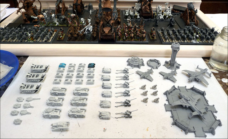 Artillerie et blindés de ma Death Korps Of Krieg pour EPIC Armageddon !