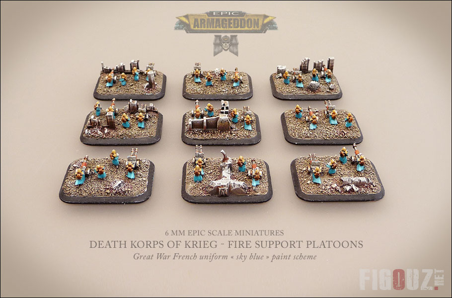 3 Pelotons de support - Appuis-feu de la Death Korps Of Krieg - 225 points