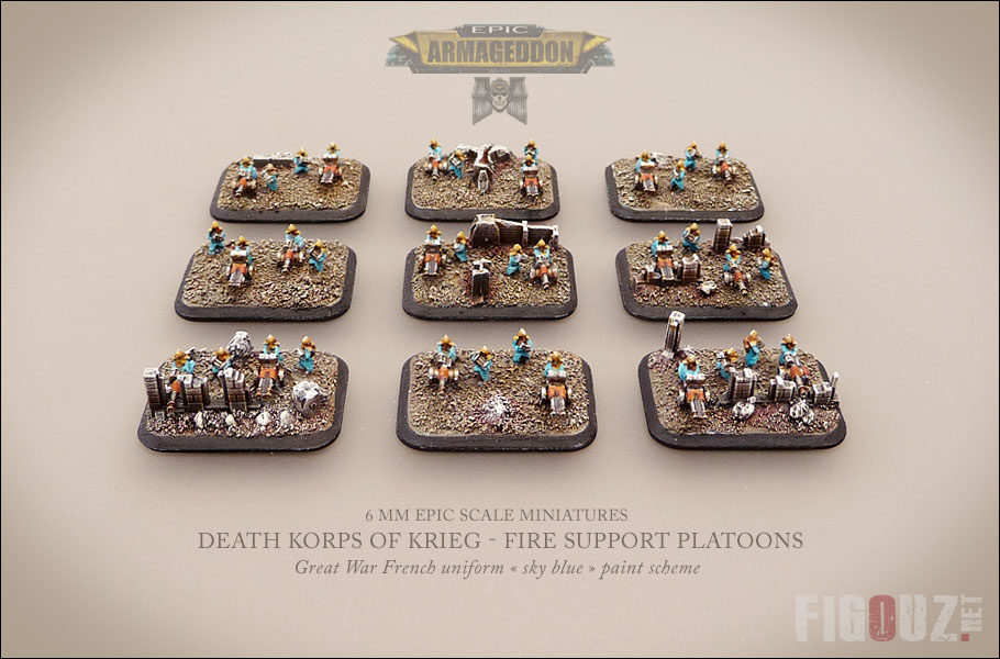 3 Pelotons de support - Appuis-feu de la Death Korps Of Krieg - 225 points