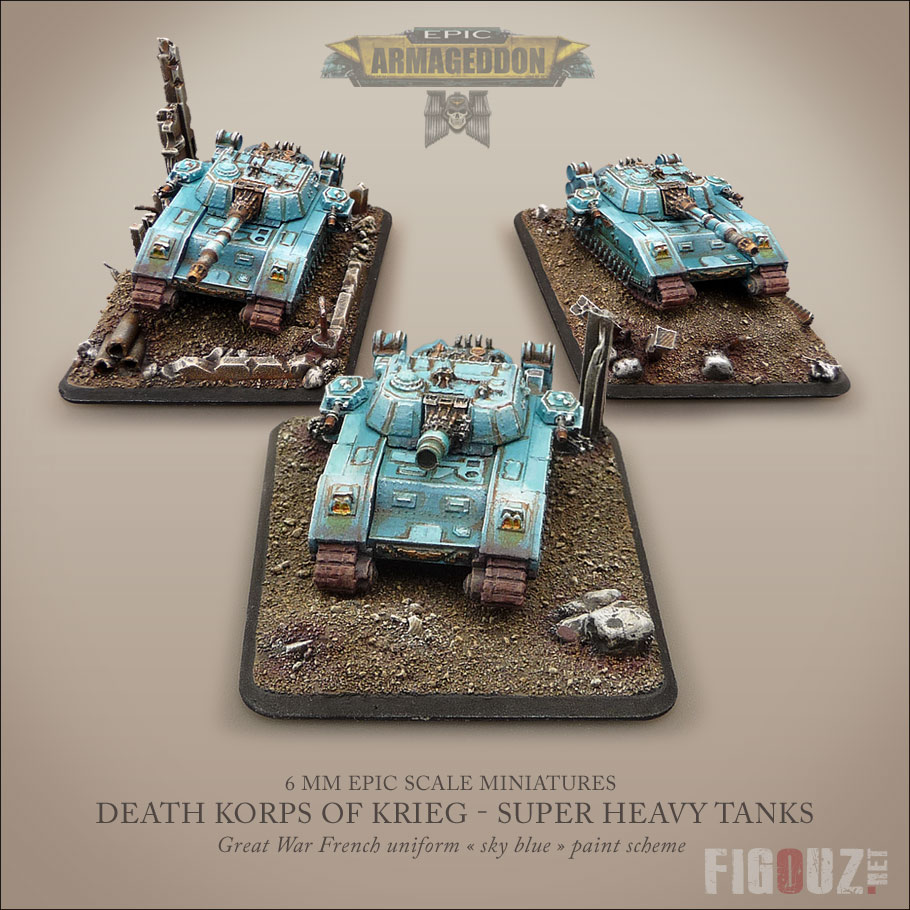 Chars Super Lourds Shadowsword & Stormlord - Peinture des socles