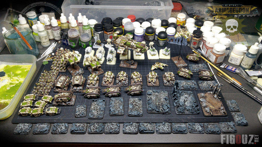 Death Guard Pre-Heresy - Peinture des socles scéniques