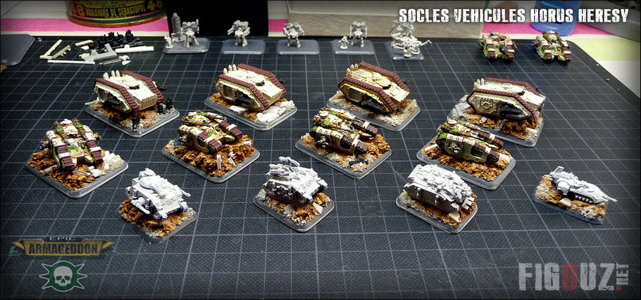 Death Guard Pre-Heresy - Les 12 modèles de socles scéniques adaptés aux blindés