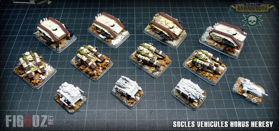 Death Guard Pre-Heresy - Les 12 modèles de socles scéniques adaptés aux blindés