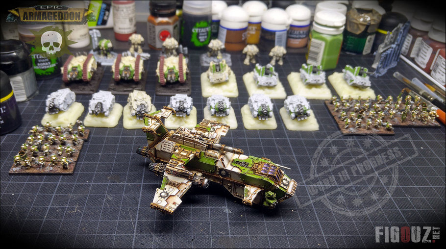 Death Guard Pre-Heresy - Peinture d'un Thunderhawk Gunship