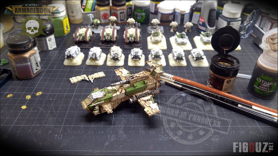 Death Guard Pre-Heresy - Peinture d'un Thunderhawk Gunship