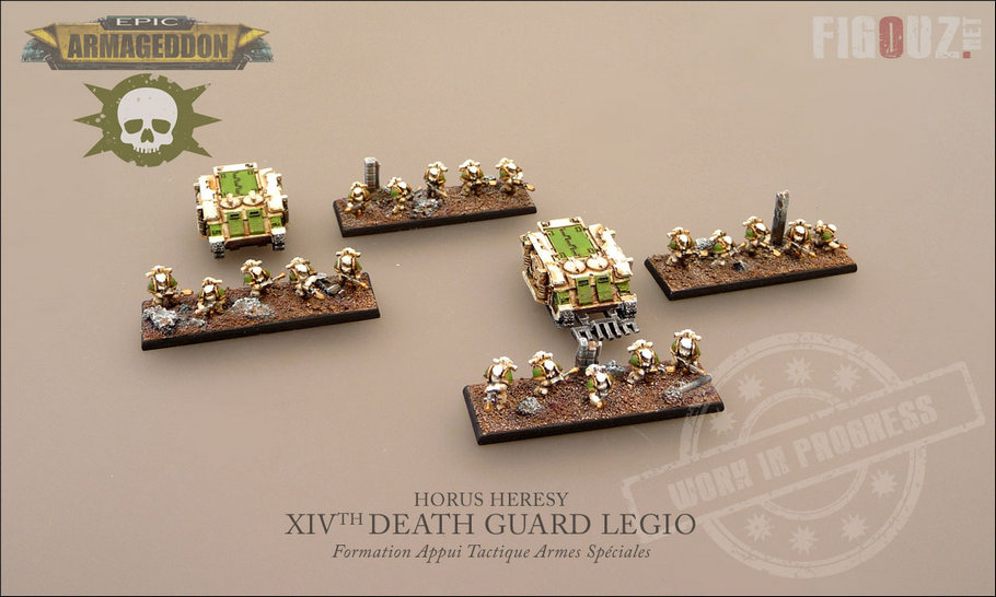 Death Guard Pre-Heresy Epic Armageddon - Formation d'Appui Tactique avec armes spéciales