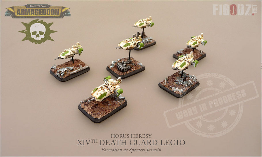 Death Guard Pre-Heresy Epic Armageddon - Formation de Speeders Javalin