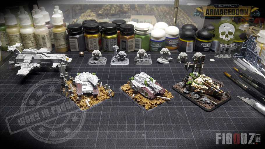 Death Guard Pre-Heresy - Création de socles scéniques pour un Fellglaive & un Falchion