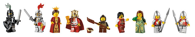 Lego Kingdom 10223 - Kingdoms Joust - Les minifigurines