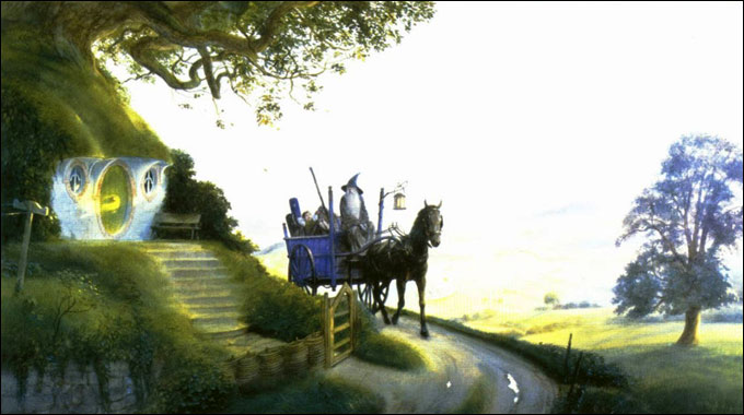 Gandalf arrive à Hobbitebourg