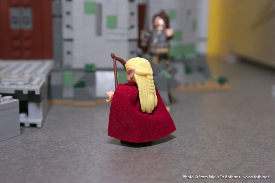 LEGO 9474 : Détails de la coiffure de la minifigurine d'Haldir