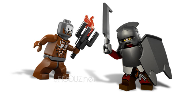 Les minifigurines du set 9474 : Ork Uruk Hai & Ork Berzerker