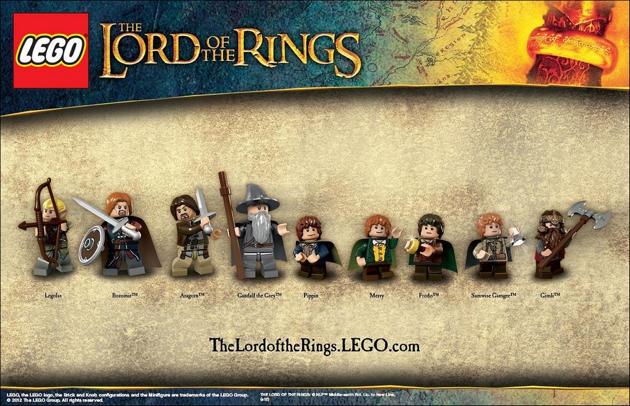 Les minifigurines de la compagnie de l'anneau LEGO Lord Of The Rings !